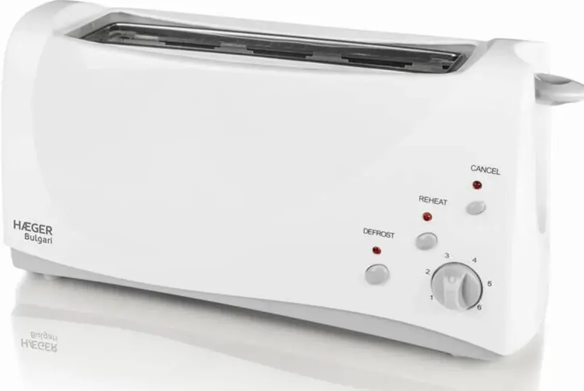 Tostador HAEGER 1 Ranura 1000 W Blanco To100008a