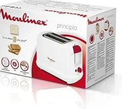 TostadorMOULINEX 2 Ranuras Cortas Blanco LT160111