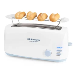 Tostador Orbegozo 2 Ranuras Largas 1400W Descongelación TO4500