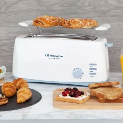Tostador Orbegozo 2 Ranuras Largas 1400W Descongelación TO4500