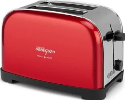 Tostador Orbegozo 2 Ranuras Rojo Inox Vintage TOV5200