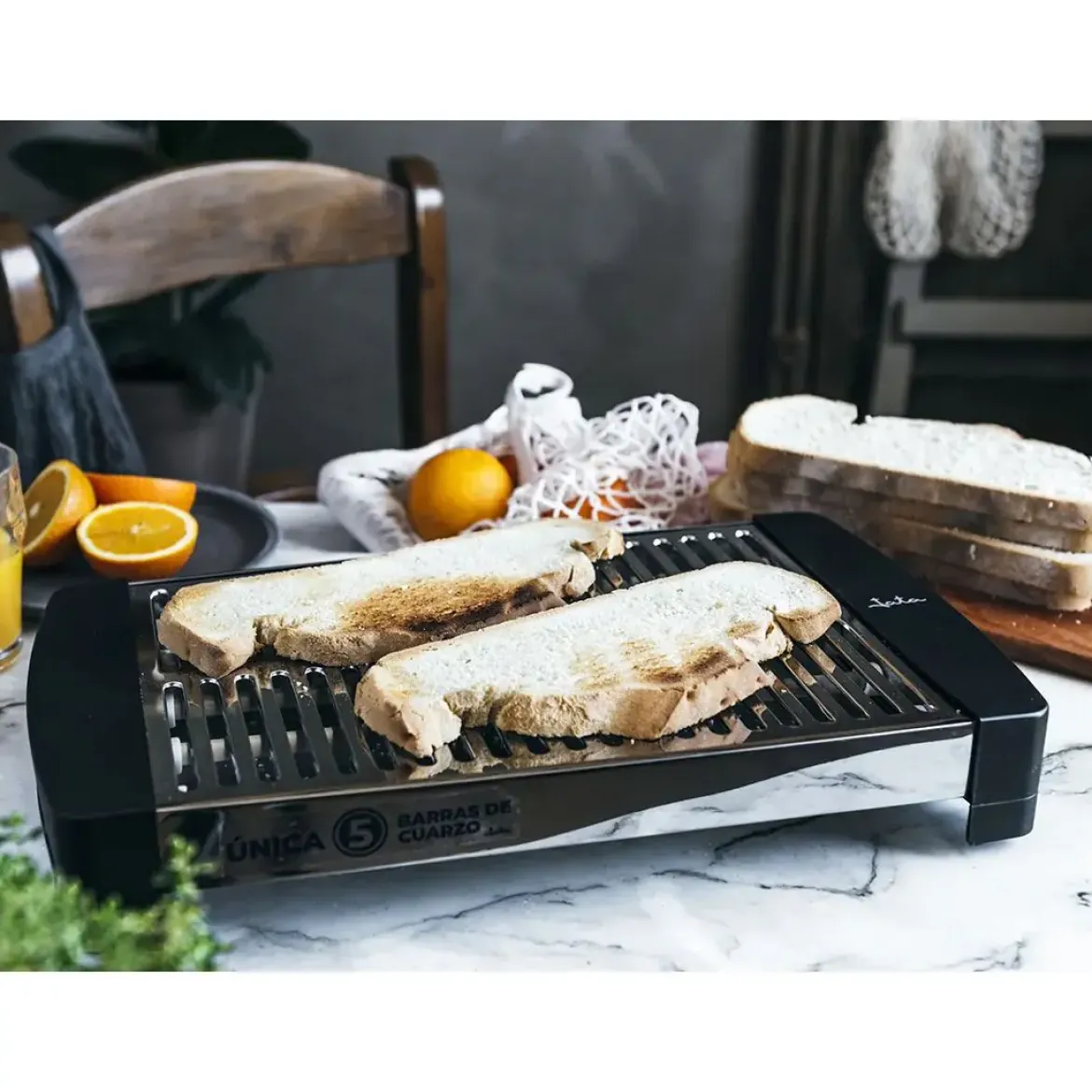 Tostador Plano JATA 5 Barras Cuarzo Inox 35x25cm TT591