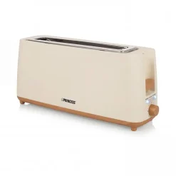 Tostador Princess Vintage Beige-Madera 900W Ranura Larga 142410PR
