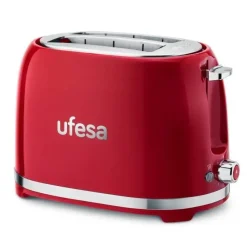 Tostador Ufesa Classic Pin Up Red 850W 2 Ranuras 7 Niveles Triple Función 71305516