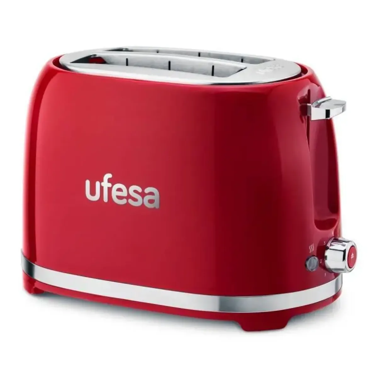 Tostador Ufesa Classic Pin Up Red 850W 2 Ranuras 7 Niveles Triple Función 71305516