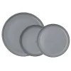 Vajilla de Cerámica Gris 12 Piezas para 4 Personas DUNA