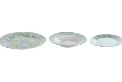 Vajilla de 18 Piezas de Porcelana Azulejos VerdePC-202613