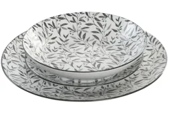 Vajilla de Porcelana de 18 Piezas Bambú Gris Claro PC-219215
