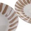 Vajilla de Porcelana 18 Piezas con Rayas Moka PC-233628