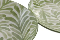 Vajilla de Porcelana 18 Piezas con Hojas Verdes PC-233629