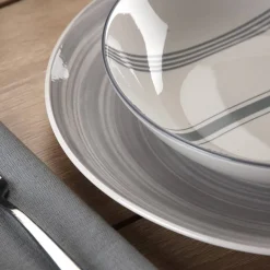 Vajilla 18 Piezas Vortex Gris Porcelana 22590050