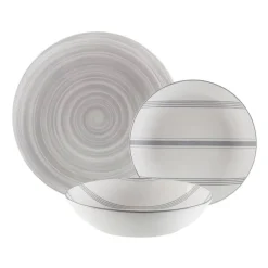 Vajilla 18 Piezas Vortex Gris Porcelana 22590050