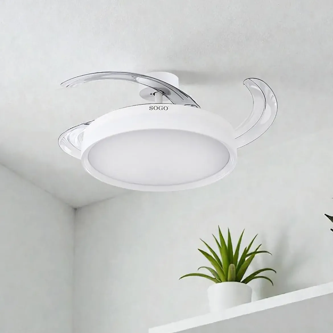 Ventilador de Techo con Luz LED Plegable Motor DC SOGO VEN-SS-21845