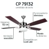 Ventilador de techo Orbegozo silencioso 132cm 5 palas mando a distancia CP79132