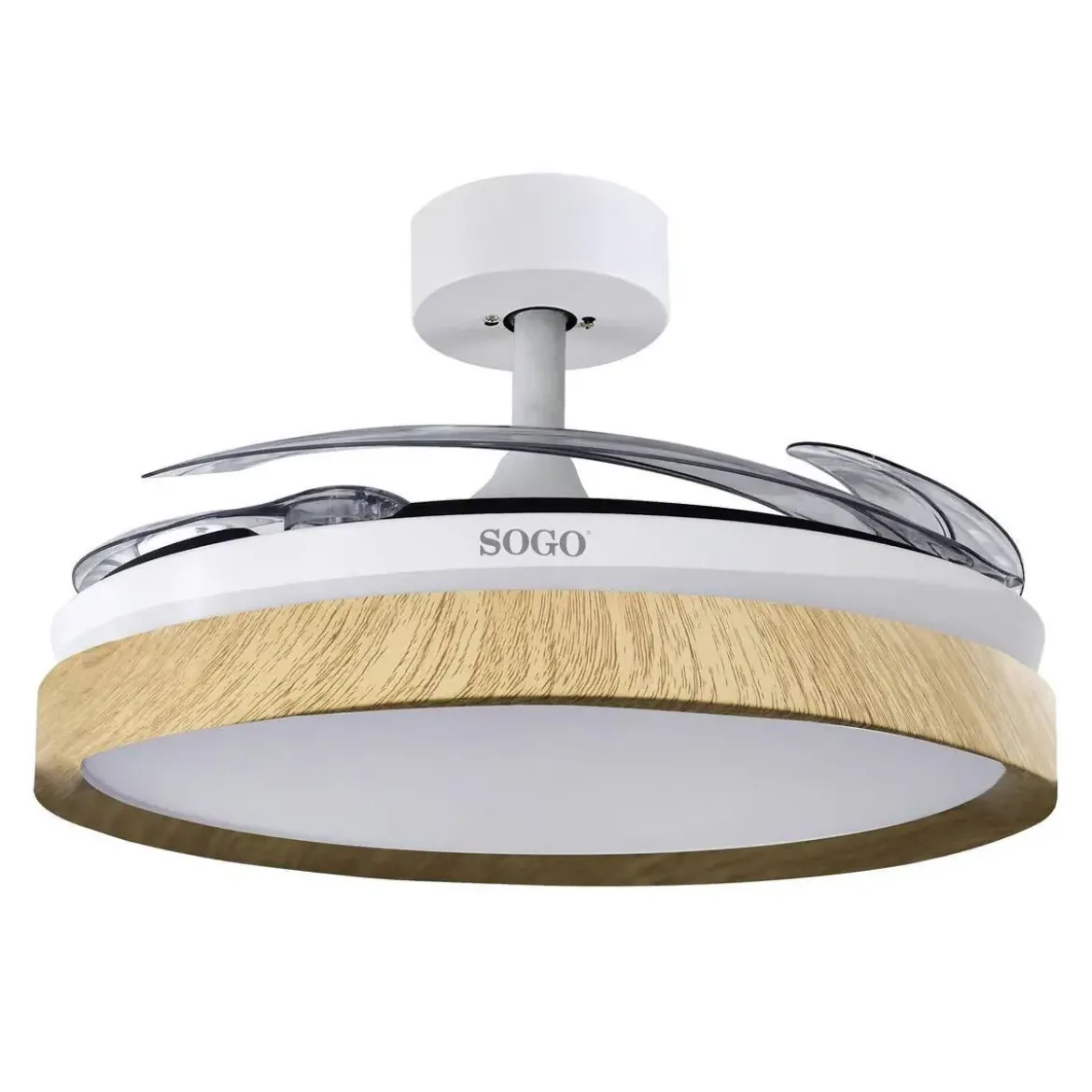 Ventilador de Techo SOGO VEN-SS-21850 con Aspas Retráctiles y Luz LED