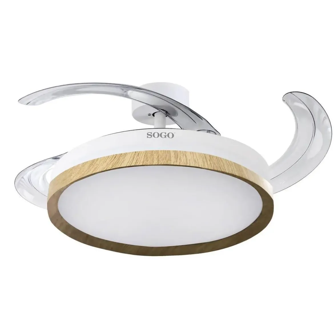 Ventilador de Techo SOGO VEN-SS-21850 con Aspas Retráctiles y Luz LED