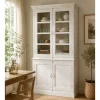 Vitrina Alta de Madera de Mango con Puertas de Cristal MB-224033