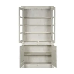 Vitrina Alta de Madera de Mango con Puertas de Cristal MB-224033