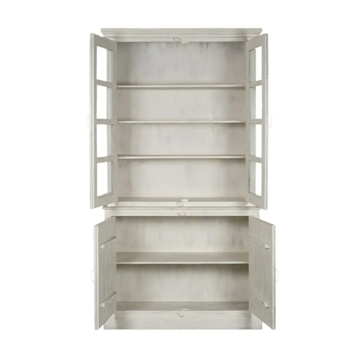 Vitrina Alta de Madera de Mango con Puertas de Cristal MB-224033