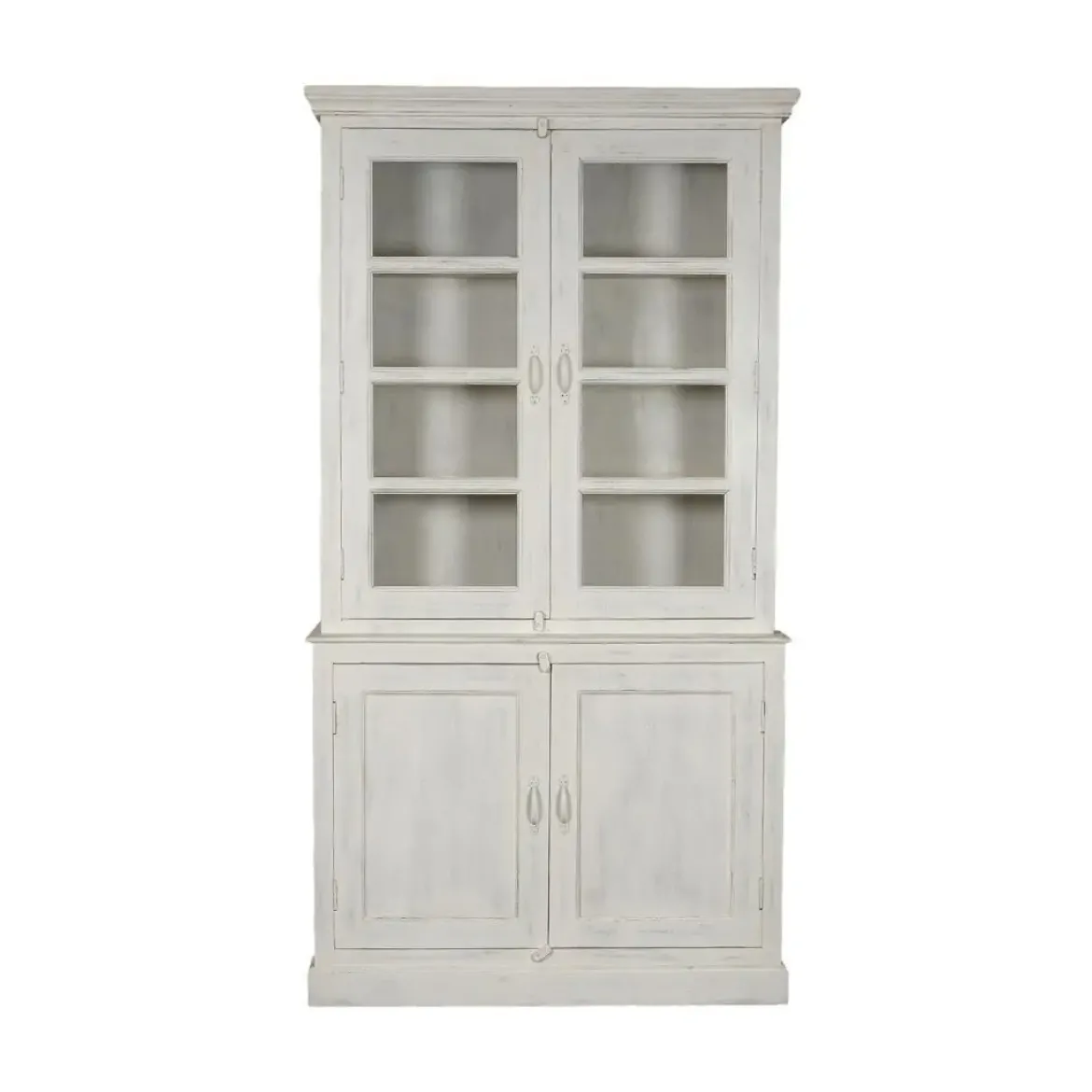 Vitrina Alta de Madera de Mango con Puertas de Cristal MB-224033