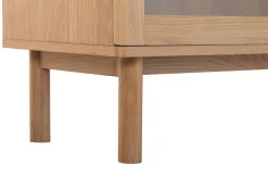 Vitrina de Cristal con Estructura MDF y Dos Puertas MB-223046