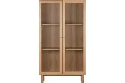 Vitrina de Cristal con Estructura MDF y Dos Puertas MB-223046