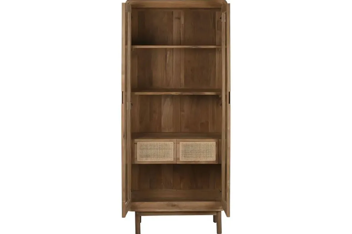 Vitrina de Cristal en Madera de Teca Natural MB-215338