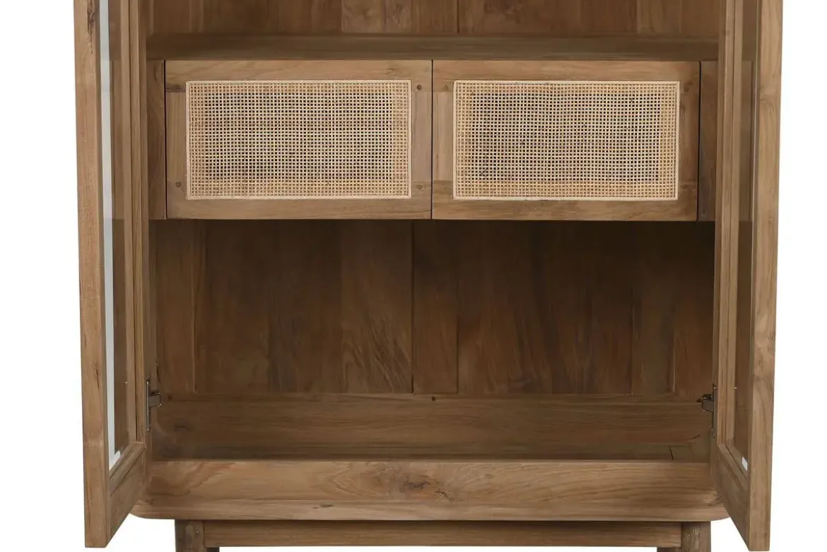 Vitrina de Cristal en Madera de Teca Natural MB-215338