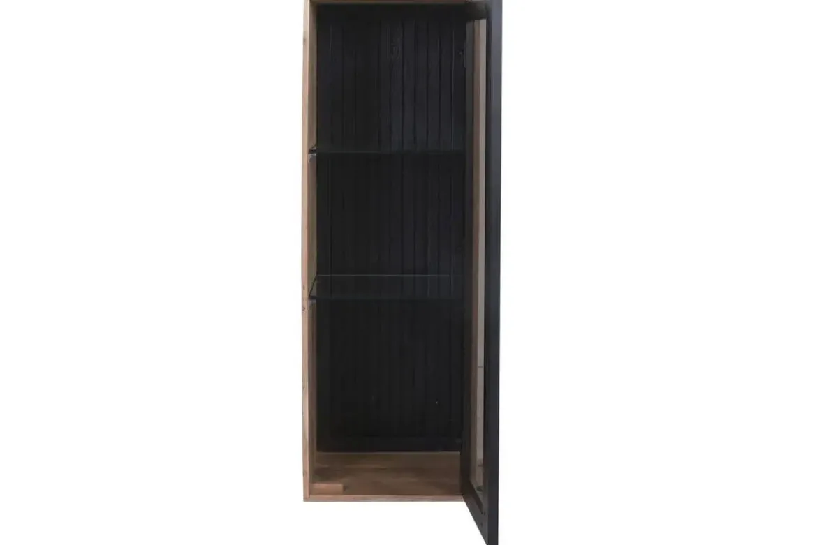 Vitrina de Madera de Acacia con Puerta de Cristal MB-227291