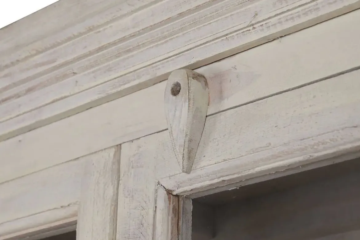 Vitrina de Madera de Mango con Dos Puertas Decapé MB-220541