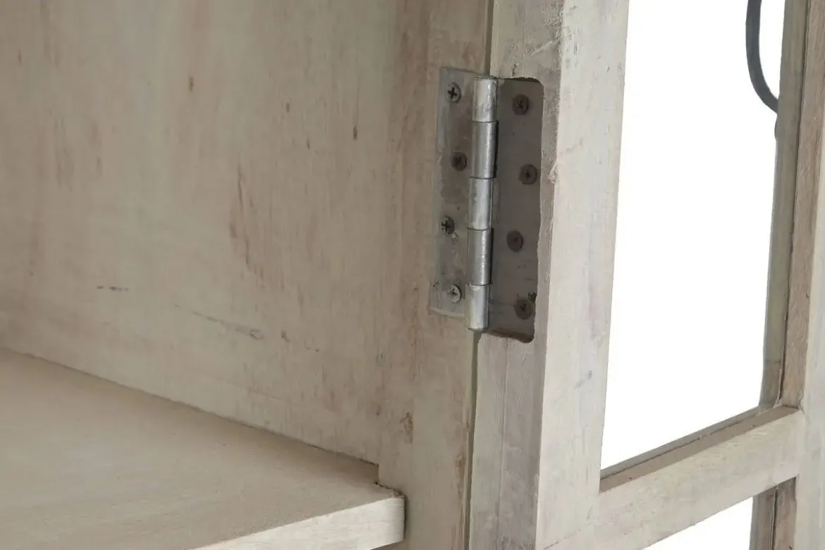 Vitrina de Madera de Mango con Dos Puertas Decapé MB-220541