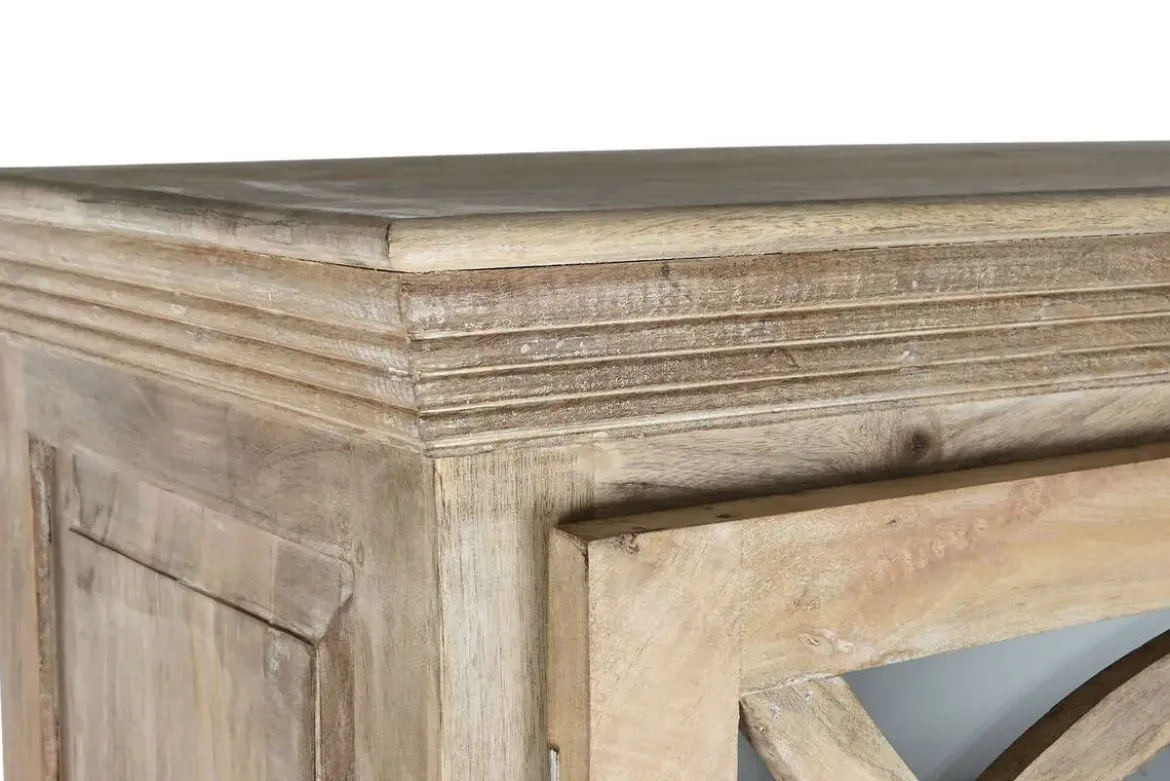 Vitrina de Madera Maciza de Mango con Cuatro Puertas MB-208792