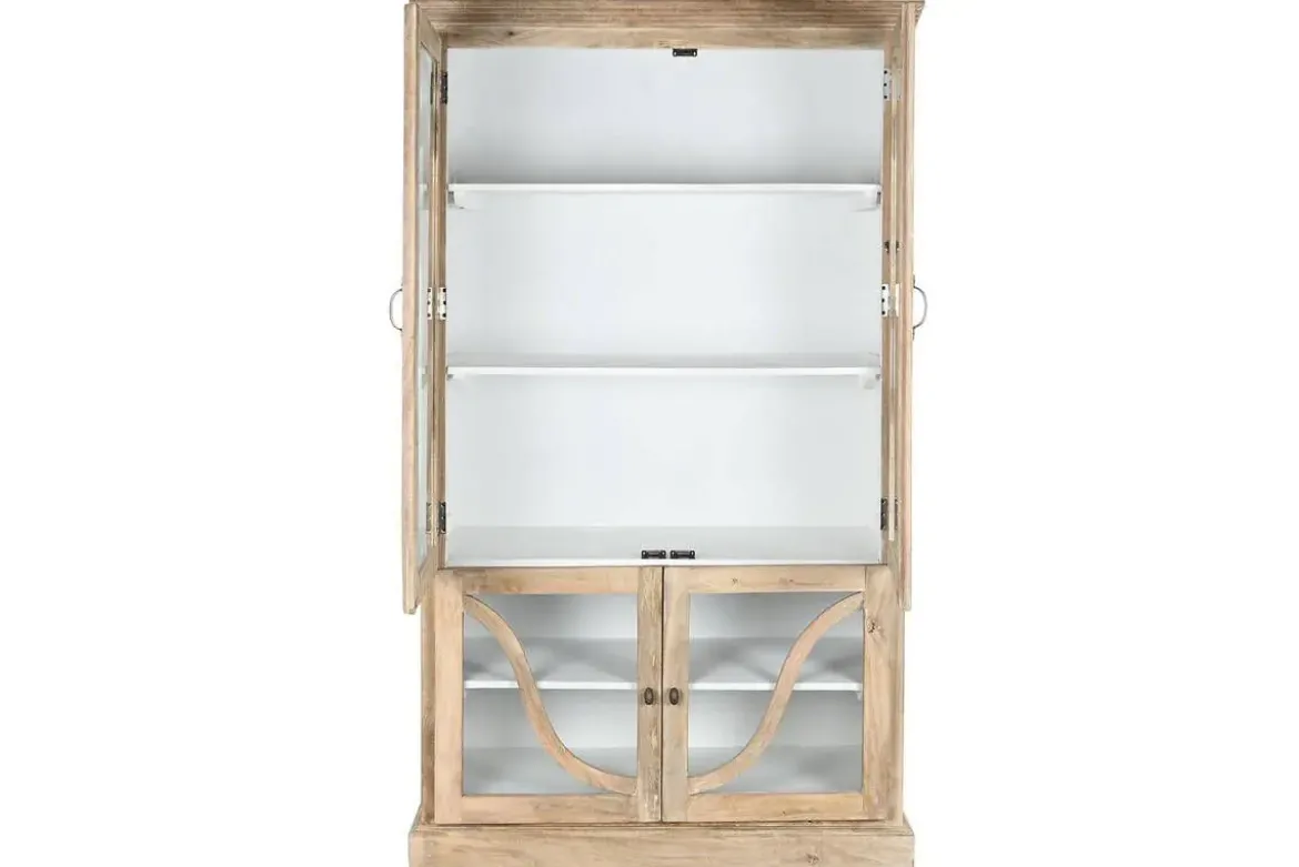 Vitrina de Madera Maciza de Mango con Cuatro Puertas MB-208792