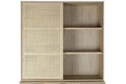 Vitrina de Madera Paulownia y MDF con Rejilla Natural MB-171759