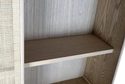 Vitrina de Madera Paulownia y MDF con Rejilla Natural MB-171759