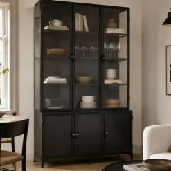 Vitrina de Metal XXL con Puertas de Cristal y Metal MB-217961