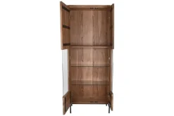 Vitrina de Salón en Madera de Acacia con Cristal MB-201135