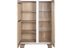 Vitrina de Salón en Madera de Acacia y Cristal MB-227295