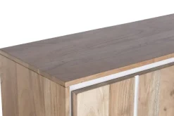 Vitrina de Salón en Madera de Acacia y Cristal MB-227295