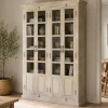 Vitrina de Salón en Madera de Mango Decapé Blanco MB-223574
