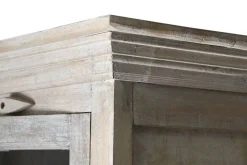 Vitrina de Salón en Madera de Mango Decapé Blanco MB-223574