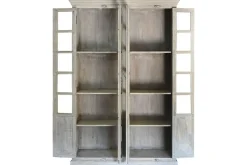Vitrina de Salón en Madera de Mango Decapé Blanco MB-223574