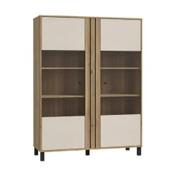 Vitrina de Salón en Roble y Sand con 2 Puertas KILLARNEY KQLV622-M802