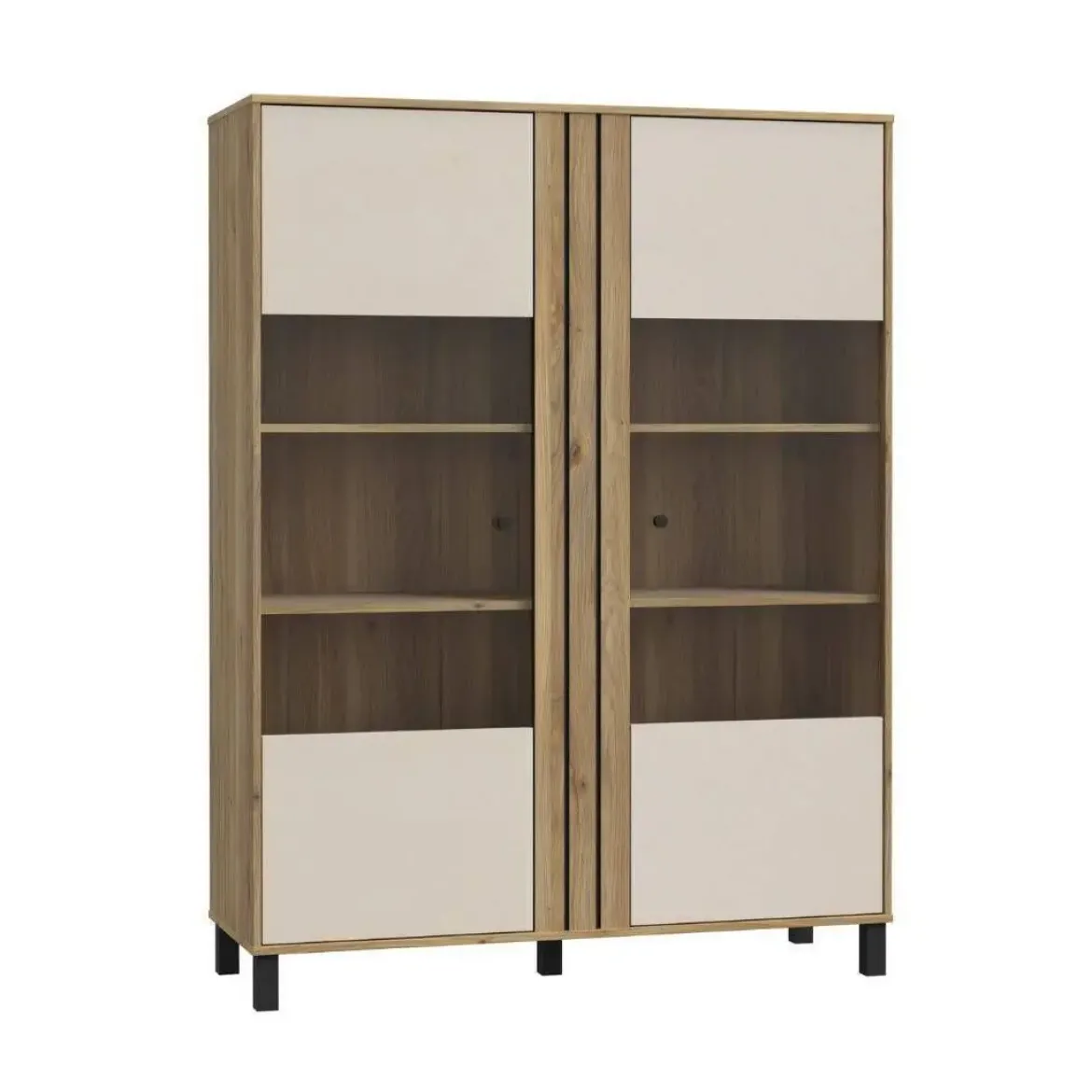 Vitrina de Salón en Roble y Sand con 2 Puertas KILLARNEY KQLV622-M802