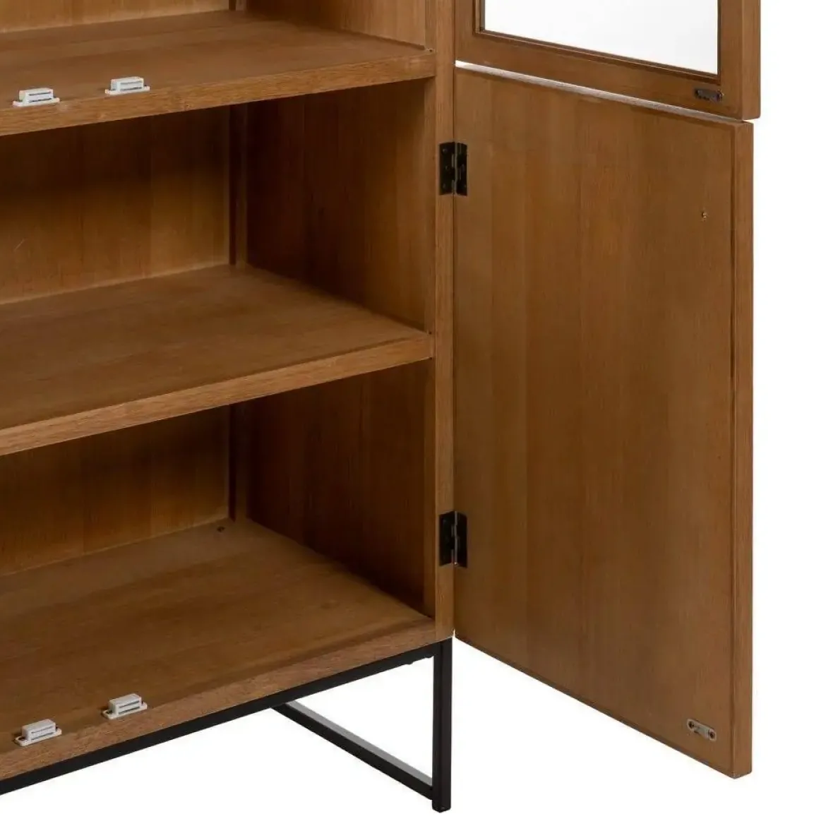 Vitrina Natural de DM y Madera de Fresno con Puertas 198 cm 612156
