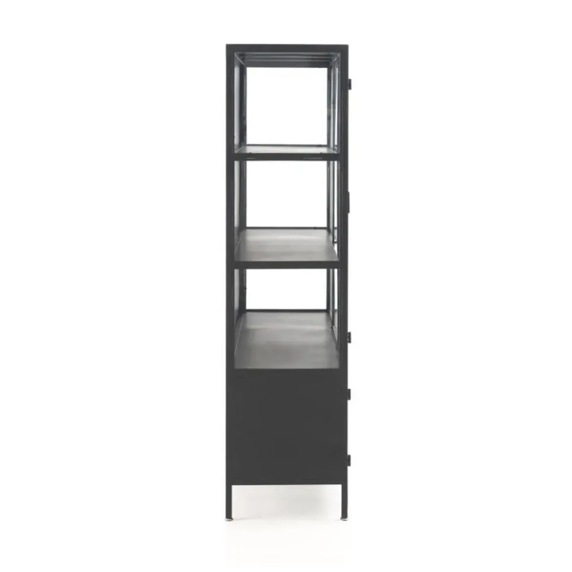 Vitrina negra de metal y cristal GABAR 10866
