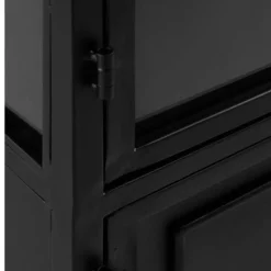 Vitrina negra de metal y cristal GABAR 10866