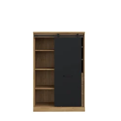 Vitrina 1 Puerta y 3 Cajones con Luces LED KZMR621LB-M328
