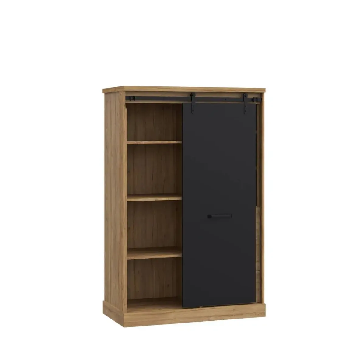 Vitrina 1 Puerta y 3 Cajones con Luces LED KZMR621LB-M328