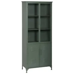 Vitrina Verde Menta de Metal-Cristal 611363